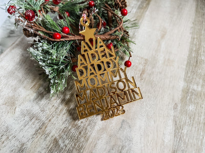 Christmas Tree Name Ornament