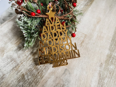 Christmas Tree Name Ornament