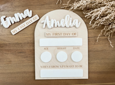 First day of school sign - Interchangeable names