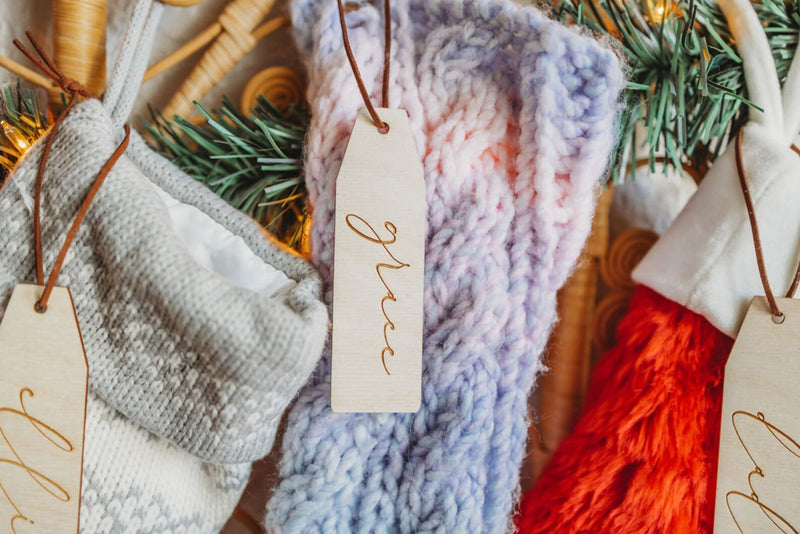 Cursive Stocking Name Tags, personalized name tags, personalized Christmas  Stocking tags – GritNGlitter