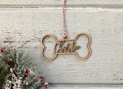 Dog Bone Ornament Outline