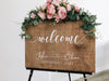 Wedding Welcome Sign - Stained Wood