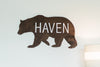 Wood Bear Name Sign