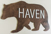 Wood Bear Name Sign