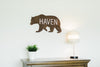 Wood Bear Name Sign